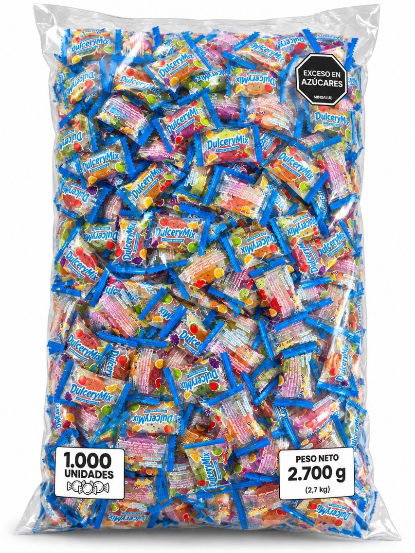 Bolsa de caramelos envueltos por 1.000 unidades